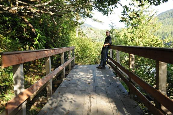 Na trilha de Butze Rapids, em Prince Rupert, na British columbia, oeste do Canadá